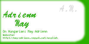 adrienn may business card